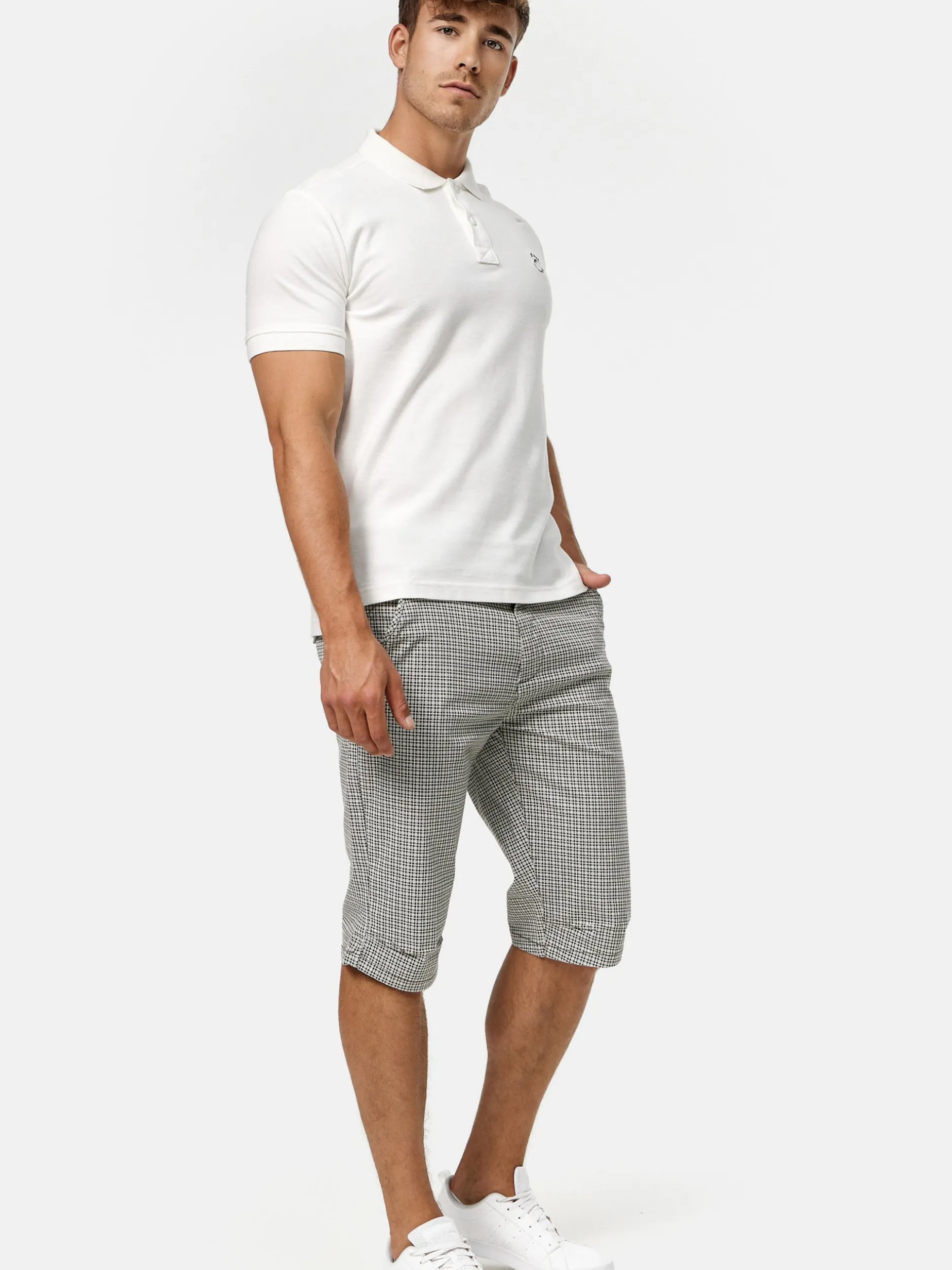 Indicode Herren Shorts Chino - Whitney in anthrazit grau