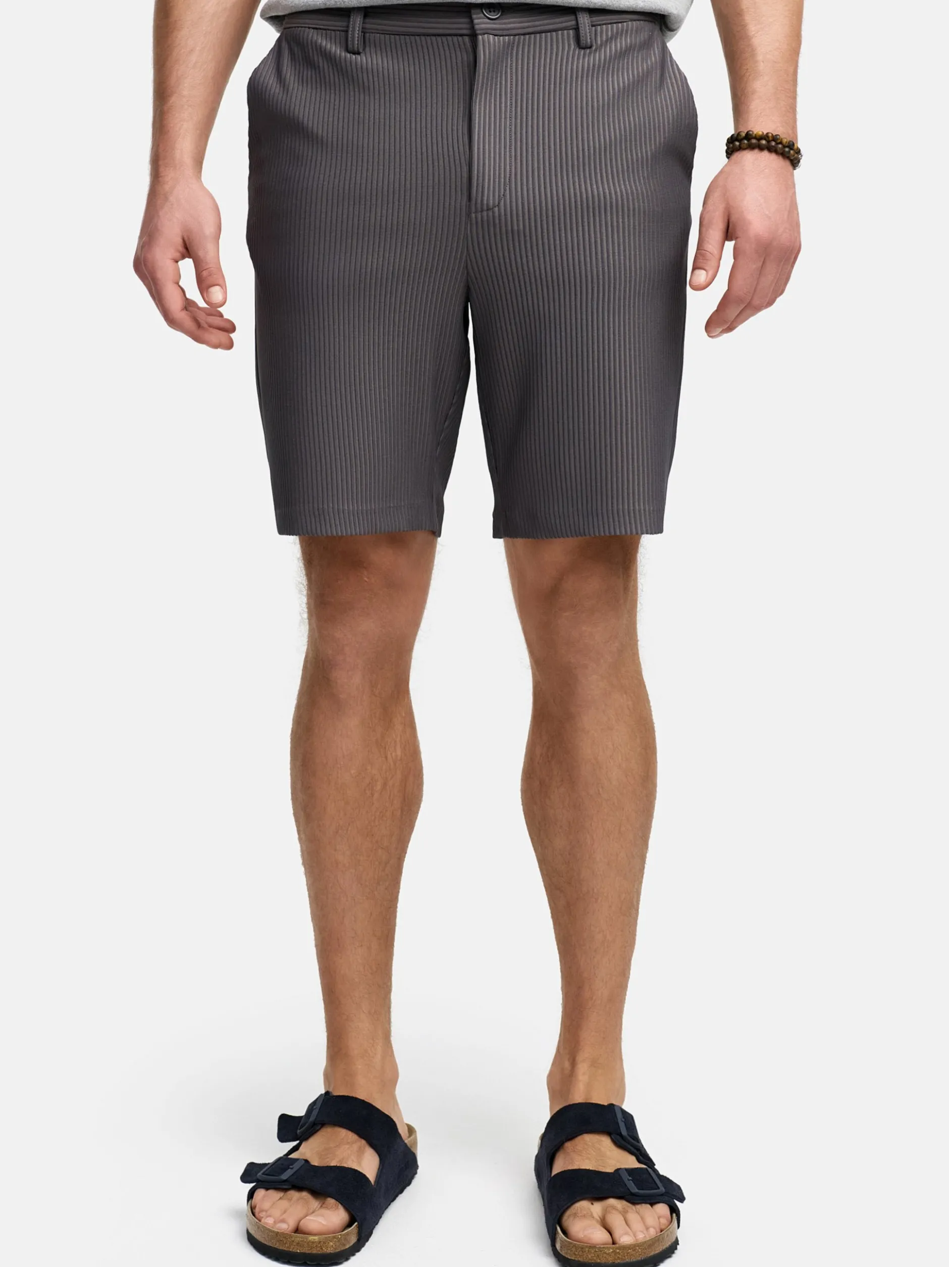 Indicode Herren Shorts - INGustiono in anthrazit grau