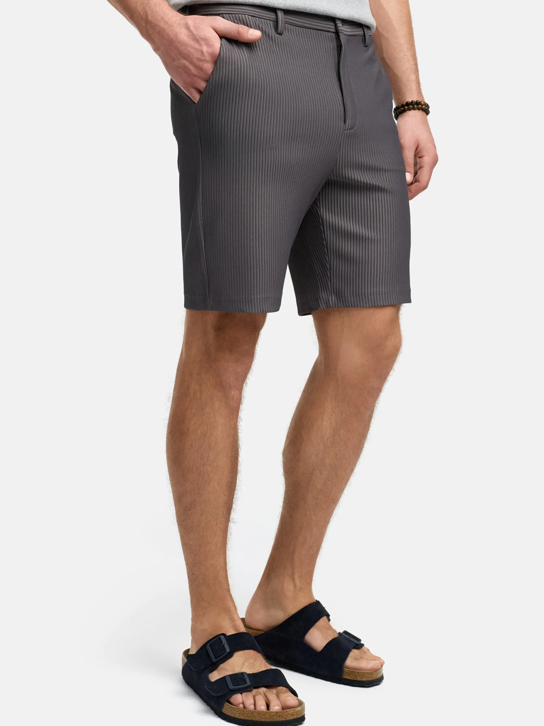 Indicode Herren Shorts - INGustiono in anthrazit grau