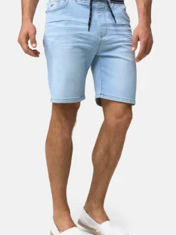 Indicode Herren Shorts Jeans - Ettore in blau blue stone