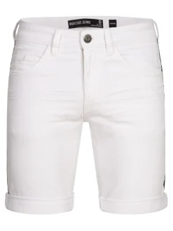 Indicode Herren Shorts Jeans - Fife in weiß