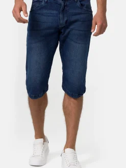 Indicode Herren Shorts Jeans - Jaspar in blau denim