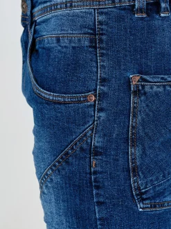 Indicode Herren Shorts Jeans - Leon in blau denim
