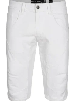 Indicode Herren Shorts Jeans - Leon in weiß