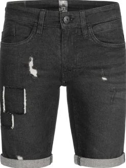 Indicode Herren Shorts Jeans - Roberts in schwarz