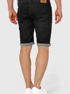 Indicode Herren Shorts Jeans - Roberts in schwarz