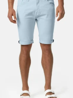 Indicode Herren Shorts Jeans - Villeurbanne in hellblau blau