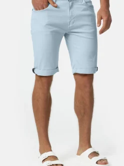 Indicode Herren Shorts Jeans - Villeurbanne in hellblau blau