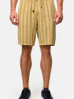 Indicode Herren Shorts Leinen - INBallo in gelb beige