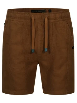 Indicode Herren Shorts Leinen - INPop in vanille braun