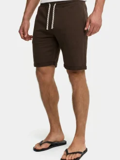 Indicode Herren Shorts Sweat - Aldrich in kastanie braun