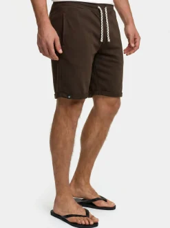 Indicode Herren Shorts Sweat - Aldrich in kastanie braun