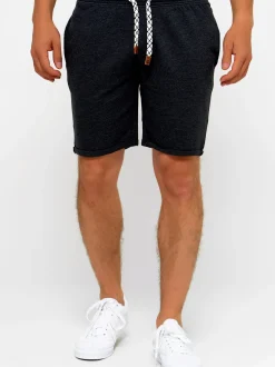 Indicode Herren Shorts Sweat - Aldrich in schwarz