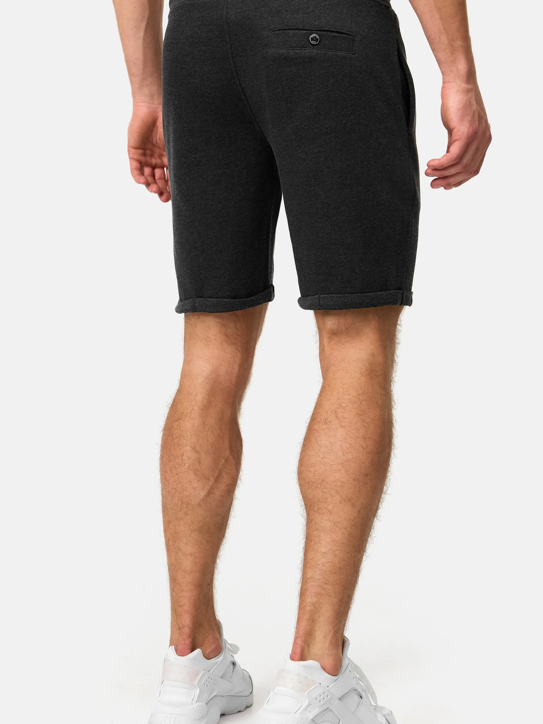 Indicode Herren Shorts Sweat - Aldrich in schwarz