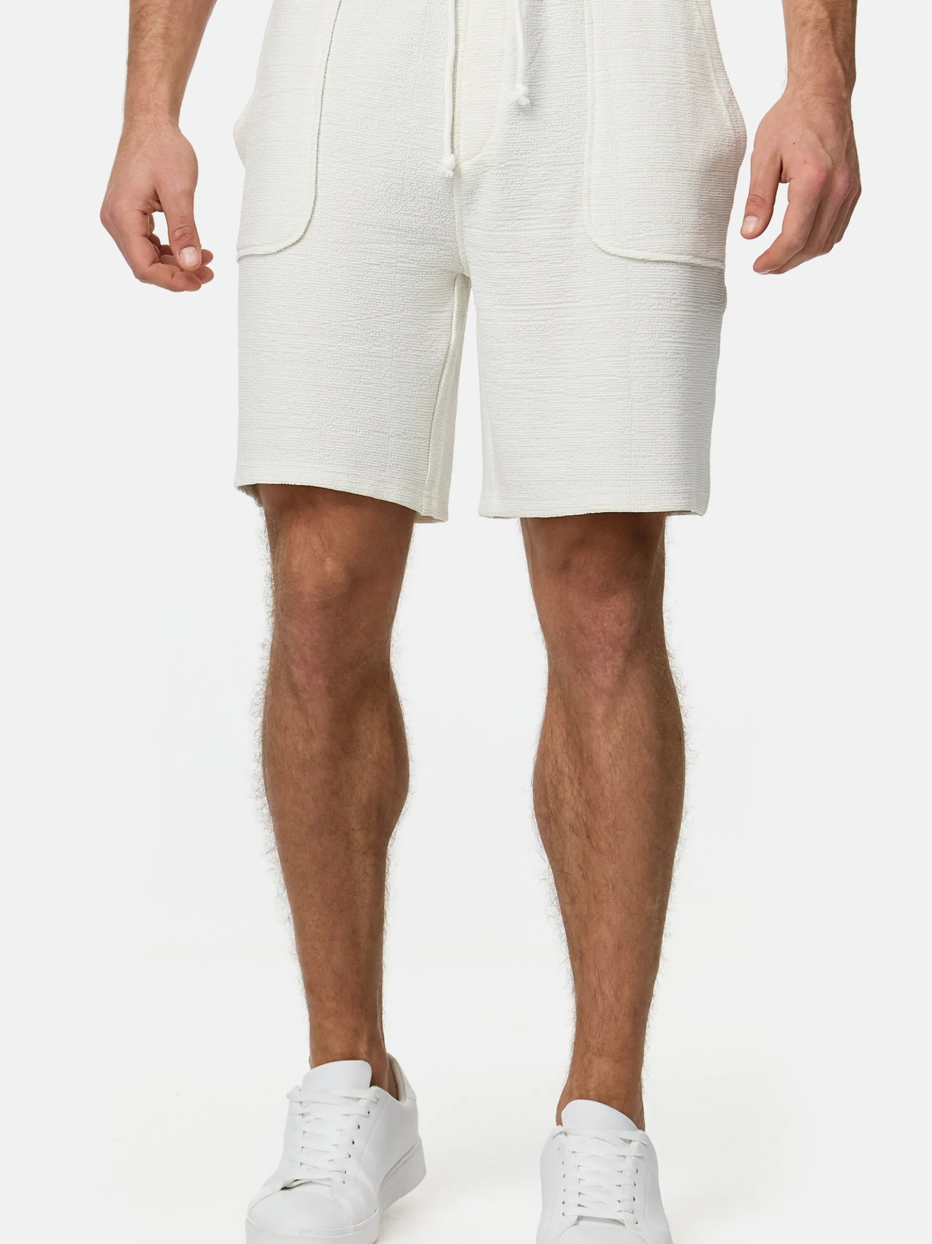 Indicode Herren Shorts Sweat - INCleve in weiß