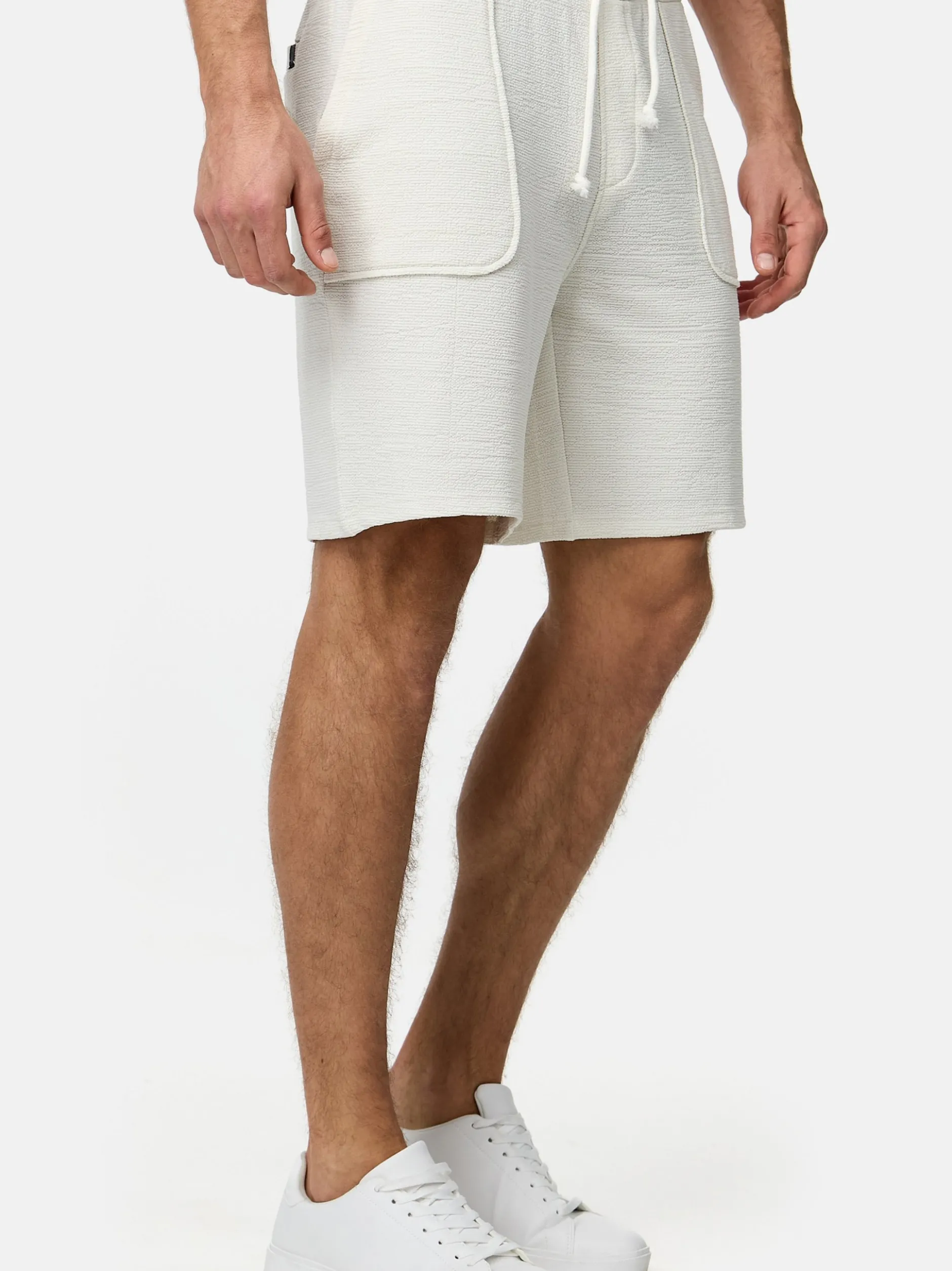 Indicode Herren Shorts Sweat - INCleve in weiß