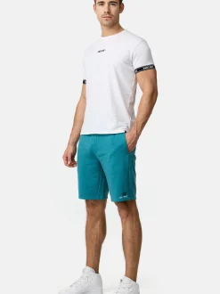 Indicode Herren Shorts Sweat - INRobbie in aqua blau