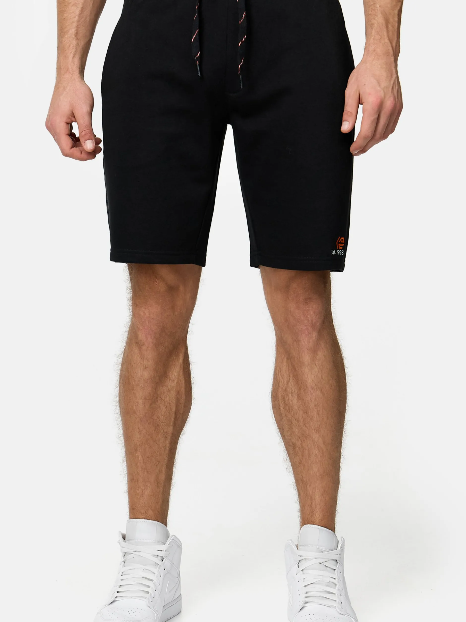 Indicode Herren Shorts Sweat - INRobbie in schwarz