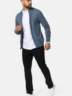 Indicode Herren Strickjacke - Lau in hellblau blau