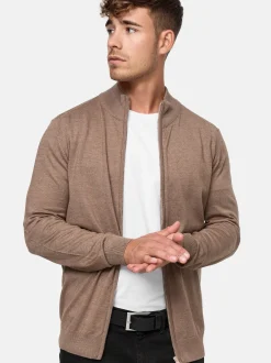Indicode Herren Strickjacke - Lau in beige
