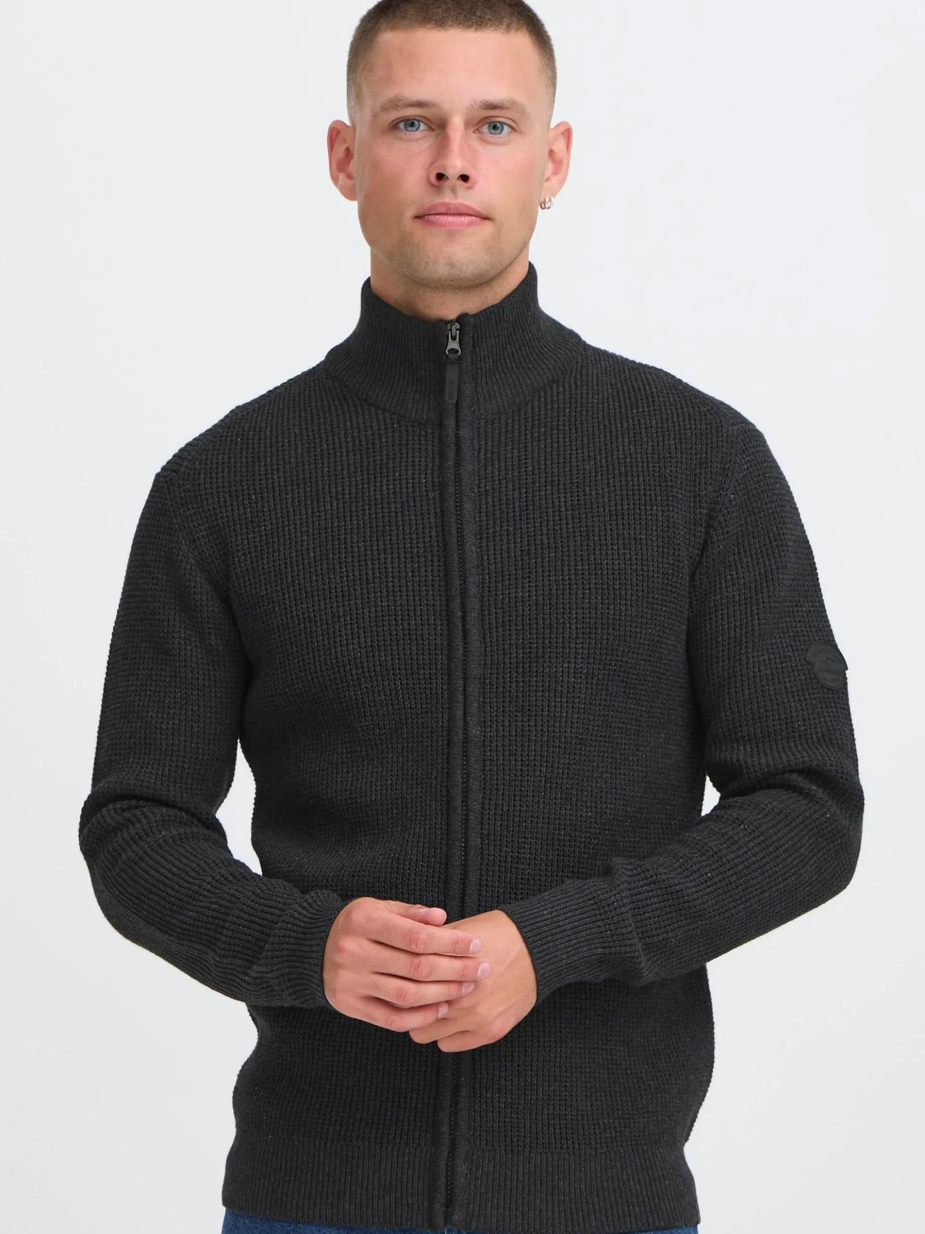 Indicode Herren Strickjacke - IDRevil in anthrazit