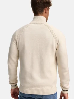 Indicode Herren Strickjacke - INArutemia in beige taupe