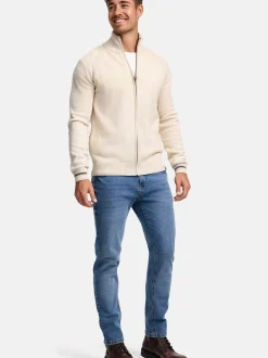 Indicode Herren Strickjacke - INArutemia in beige taupe