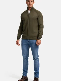 Indicode Herren Strickjacke - INArutemia in khaki