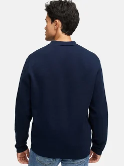 Indicode Herren Strickjacke - INBellino Cardigan in blau