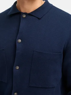 Indicode Herren Strickjacke - INBellino Cardigan in blau