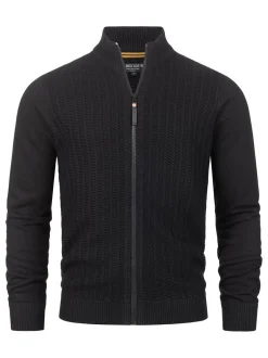 Indicode Herren Strickjacke - INCason in schwarz