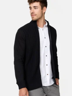 Indicode Herren Strickjacke - INCason in schwarz