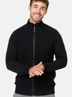 Indicode Herren Strickjacke - INCason in schwarz