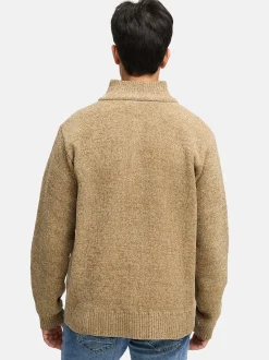 Indicode Herren Strickjacke - INFilion in beige sand