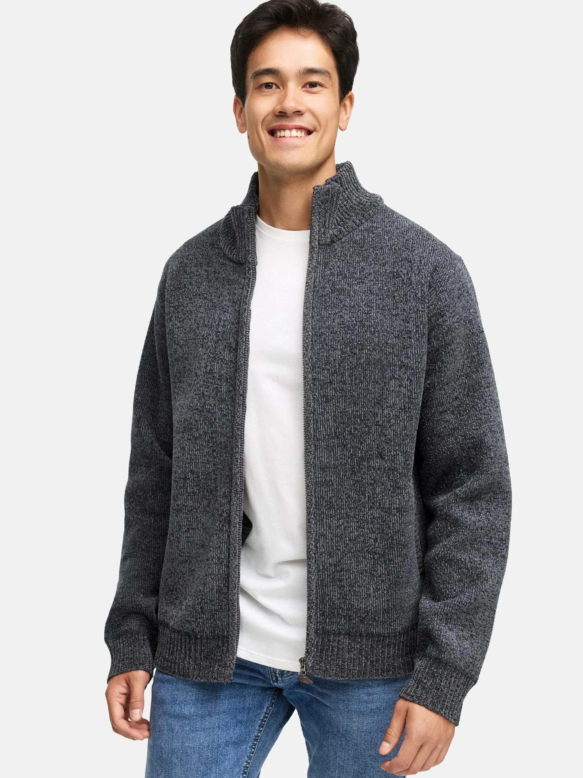 Indicode Herren Strickjacke - INFilion in schwarz