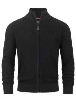Indicode Herren Strickjacke - INLayton in schwarz