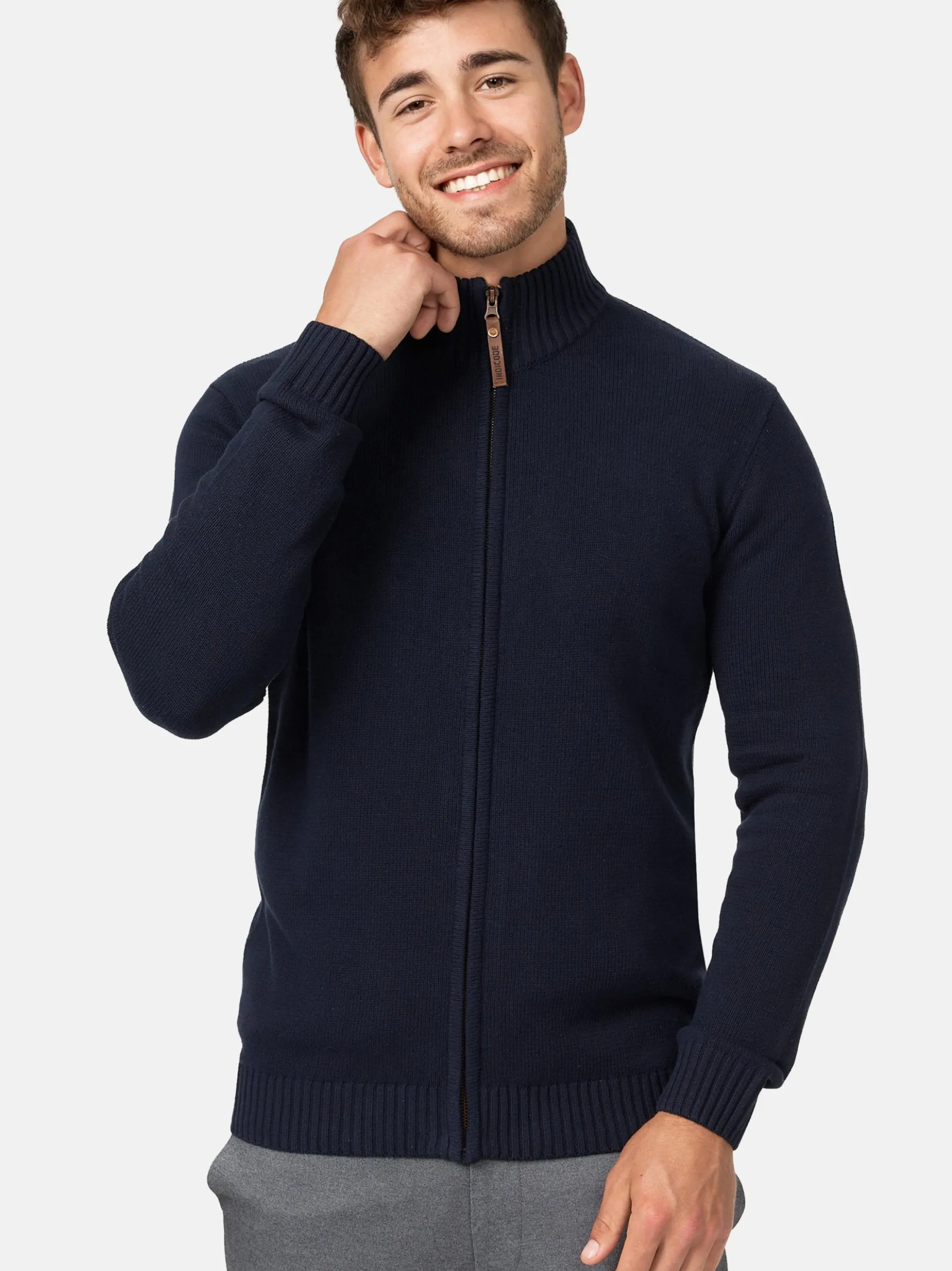 Indicode Herren Strickjacke - INLut in marine