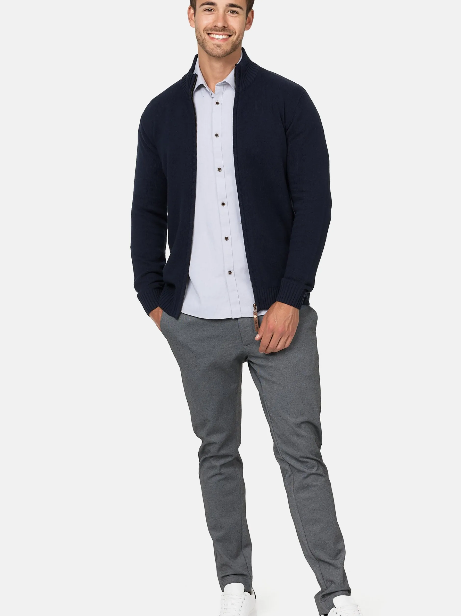 Indicode Herren Strickjacke - INLut in marine