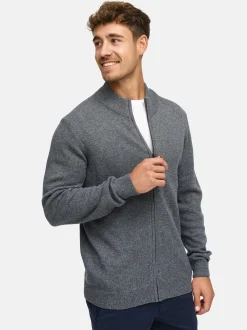 Indicode Herren Strickjacke - INMargous Cardigan in anthrazit