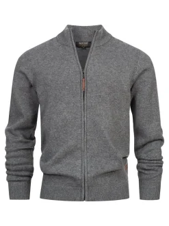 Indicode Herren Strickjacke - INMargous Cardigan in anthrazit
