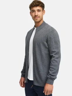 Indicode Herren Strickjacke - INMargous Cardigan in anthrazit
