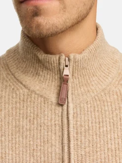 Indicode Herren Strickjacke - INPeace Cardigan in beige