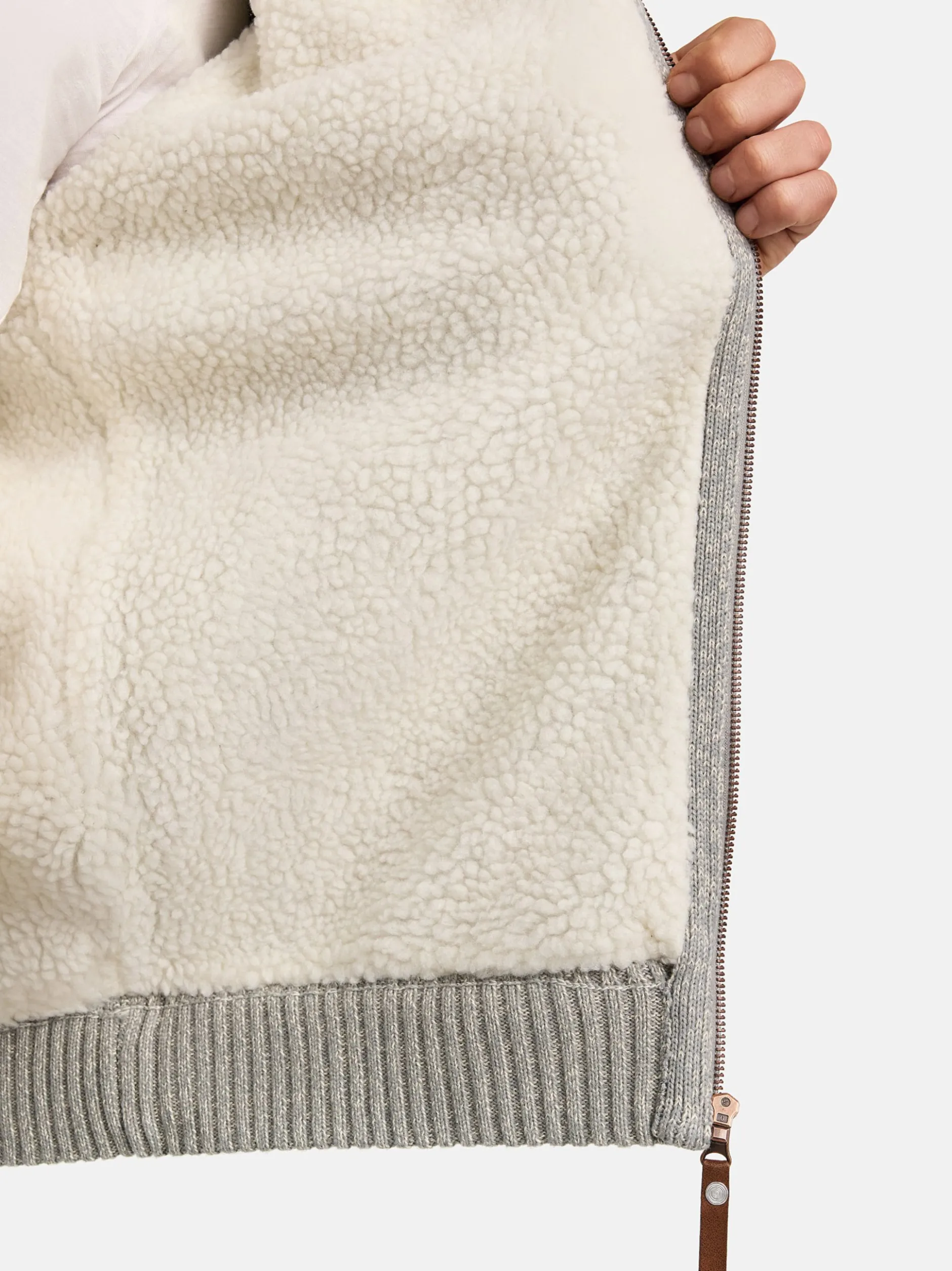 Indicode Herren Strickjacke - INRandolph in hellgrau grau