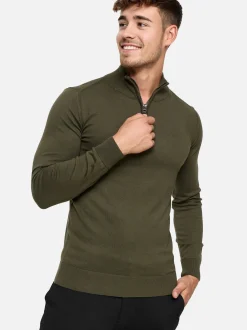 Indicode Herren Strickpullover - Gore in khaki