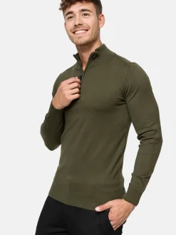 Indicode Herren Strickpullover - Gore in khaki