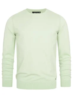 Indicode Herren Strickpullover - Gamal in mint gelb