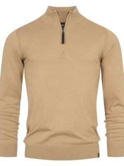 Indicode Herren Strickpullover - Gore in beige sand
