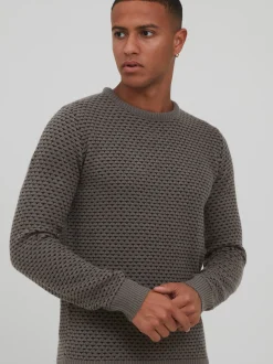 Indicode Herren Strickpullover - IDCoppler in grau