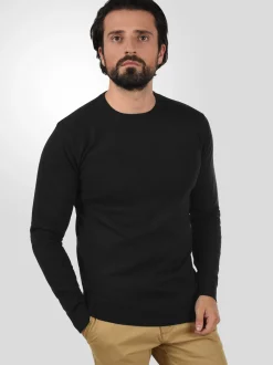 Indicode Herren Strickpullover - IDErnesto in schwarz