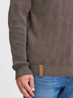 Indicode Herren Strickpullover - IDRockford in braun